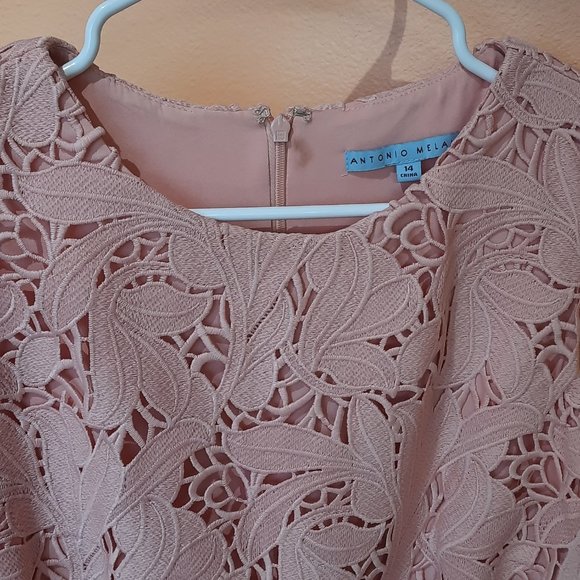 Everning Lace Dress Pink Color by Antonio Melani - Picture 5 of 5